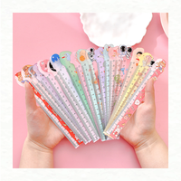 Règle de dessin créative en plastique de 15 cm, motif dessin animé mignon, pour fournitures scolaires, outil de mesure, vente en gros, règle stylisée mignonne