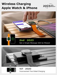 Lisen 5 in 1ก้อนแบตเตอรี่แม่เหล็ก10000มิลลิแอมป์ต่อชั่วโมงแบบพกพาไร้สายแบตเตอรี่สำรองสำหรับ <span class=keywords><strong>iPhone</strong></span> 16 15 14 <span class=keywords><strong>PRO</strong></span> <span class=keywords><strong>MAX</strong></span> นาฬิกาอัจฉริยะสำนักงาน - Product Image 2