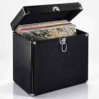 Mallette de transport en aluminium pour tour de CD Boîte de rangement pour disques vinyles Collection de DVD Album Disque DVD