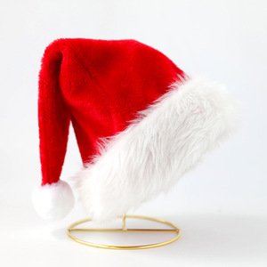 Sombreros Navideños Rojos de Pelo Corto y Largo <span class=keywords><strong>para</strong></span> Adornos Navideños, Regalo <span class=keywords><strong>para</strong></span> Adultos y Niños, Venta al Por Mayor - Product Image 1