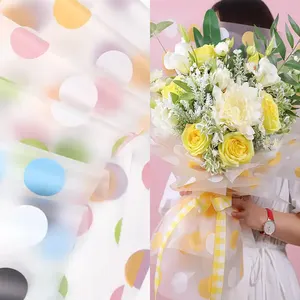 礼品包装纸定制塑料防水泡沫包装甜美夏季花束