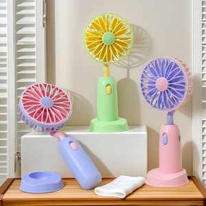 Portable Daisy <b>Fan</b> With Phone <b>Stand</b> Rechargeable USB Handheld Desk <b>Fan</b> 5V DC Motor 2W Battery Included - Product Image 5