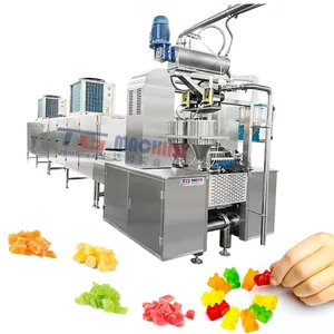 Новая стильная линия для производства сладостей, мягкого желе, конфет, машина для производства закусок, пектин, мармеладный медведь
