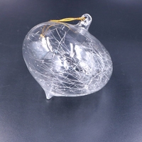 Soufflé à la main Au Chalumeau Verre Clair Boule Creuse Pour La Décoration De Noël