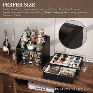 Wooden Perfume <b>Storage</b> <b>Box</b> With <b>Drawers</b> Multi Layer Cosmetics Organizer Solid Wood Watch Jewelry <b>Storage</b> Desktop <b>Drawer</b> - Product Image 3