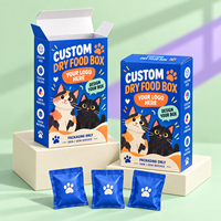 Boîte d'emballage pour aliments pour animaux de compagnie de petite taille, boîte en carton personnalisée avec logo imprimé, boîte pour friandises pour chiens, vente en gros