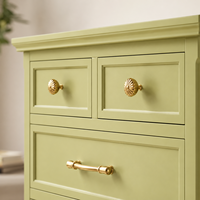 Commode vintage française vert sauge, grande capacité, en bois massif, armoire de rangement pour chambre à coucher, couleur personnalisée