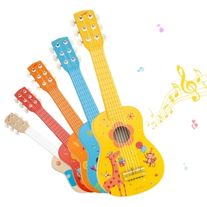 La Doyee động vật dễ thương bằng gỗ 6 dây và âm sắc điều chỉnh <span class=keywords><strong>guitar</strong></span> trẻ em Đồ chơi giáo dục - Product Image 1