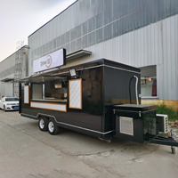 Offre Spéciale Rapport Qualité-Prix : Remorque de Restauration Mobile Grande Capacité avec Plateforme Carrée, pour Food Truck, Kiosque, Cafés et Salons de Thé