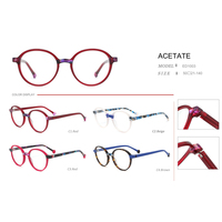 WMHX-ED1003 nouvelle femme mode ronde acétate stratification optique montures de lunettes pour tous les visages lunettes de lunettes