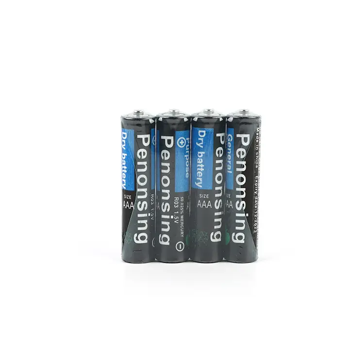 Baterai sel pensil 1.5V tumpukan sel Powercell kualitas tinggi baterai kering baterai AAA ukuran karbon seng