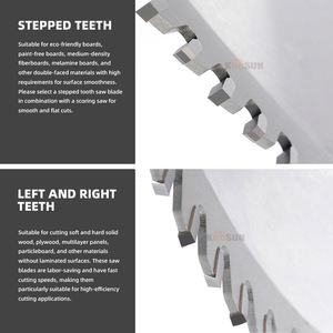 KOOSUN özelleştirilmiş karbür ucu testere bıçağı ahşap dairesel testere bıçakları için 300mm ağaç İşleme kesme yumuşak parke MDF - Product Image 4