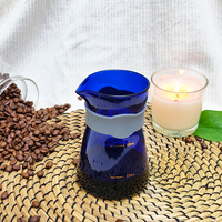 Mug à café individuel en verre borosilicate transparent 300 ml – Écologique, portable, moderne et luxueux pour la maison et l'hôtel