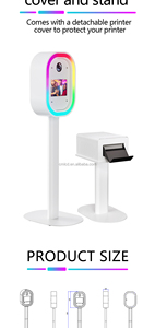 Photomaton portable compatible avec les appareils photo reflex numériques et les <span class=keywords><strong>iPad</strong></span>, forme ovale avec flash <span class=keywords><strong>pour</strong></span> les fêtes et les événements, housse et support d'<span class=keywords><strong>imprimante</strong></span> inclus - Product Image 4