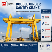 Grue portique à double poutre MG robuste de 10, 20, 30 tonnes pour usage extérieur, grue Goliath de 100, 200 tonnes
