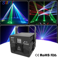 Luces Láser para Discoteca E27 de 1W/2W/3W, Proyector Láser de Animación a Todo Color 3D, Control por Voz Inteligente DMX512, Iluminación de Escenario IP33
