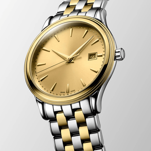 Montre automatique bicolore pour homme, bracelet en acier inoxydable, fonction date, cristal saphir, montre-bracelet de cérémonie Longinesing - Product Image 1