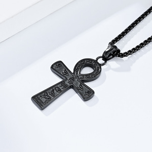 Collar de Moda con Colgante de Cruz Religiosa Egipcia Antigua Copta Ankh, de Acero Inoxidable 316L, para Hombre, Venta al por Mayor 2026 - Product Image 6