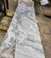 Granit gris rustique Langtaosha, grande dalle polie moderne avec texture montagneuse sauvage pour villa, jardin et parc