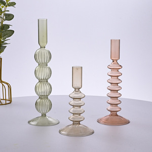 Handmade Wedding <strong>Glass</strong> <strong>Candlesticks</strong>, Home Decoration <strong>Glass</strong> <strong>Candlesticks</strong>&amp;<strong>glass</strong> Candle Holder - Product Image 3
