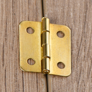 Furniture Hinge 16x13mm Iron Surface Mount Durable Traditional Style Yellow Antique Bronze Silver Plated - Product Image 4