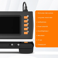 Endoscope à double caméra 8 mm P210 avec écran IPS 4,3 pouces, caméra de canalisation étanche à main, câble rigide HD1080P, inspection automobile, industrielle, borescope