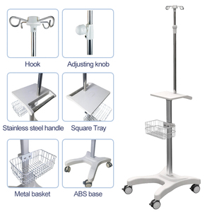 पहियों पंप के साथ अस्पताल के लिए बेहतर गुणवत्ता वाली ऊंचाई समायोज्य चिकित्सा जलसेक पोल - Product Image 1