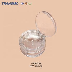 Empty <b>Blush</b> Container Makeup Crystal Compact case Containers Oem Transparent Round Empty Press Powder case Free Samples - Product Image 3
