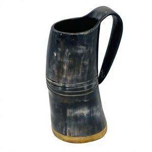 Nouvelle tasse à bière en corne de buffle de qualité supérieure, style Viking, médiévale, faite à la main, sculptée, en provenance d'Inde - Product Image 1