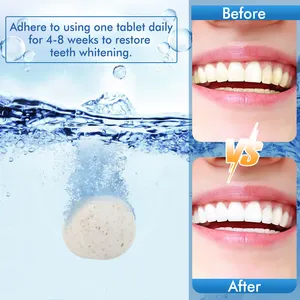 H2ofloss kit de clareamento dental profissional para uso doméstico, removedor de manchas, comprimidos clareadores orais