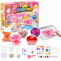 Kit de fabrication de balles squishy Zhorya DIY, ensemble de slime 40 pièces avec moules patte de chat, pomme, cerf, argile légère, jouet anti-stress pour enfants