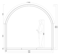 Écran LED Tunnel + Écran LED Carrelage au Sol + Kit Complet de Pièces Novastar Personnalisé pour Grand Écran Flexible en Arche Intérieur P1.86 GOB