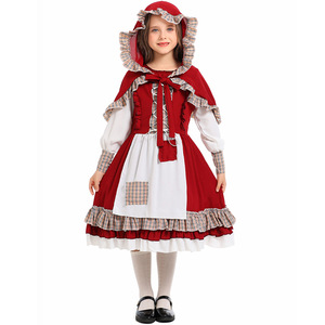 Costume de carnaval pour enfants HP, Rouge-écarlate, robe de fête pour filles - Product Image 2