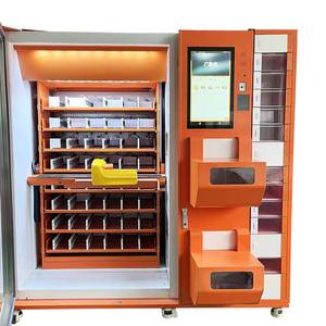 Distributeur automatique de boîtes à lunch avec écran tactile XYZ de 21,5 pouces, acceptant les paiements par billets, pièces, cartes de crédit et codes QR, capacité de 150 à 200 unités - Product Image 2