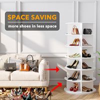 Meuble à chaussures rotatif multi-niveaux de style nordique – Présentoir à sacs pour centres commerciaux et usage domestique – Organisateur de chaussures à 360 degrés