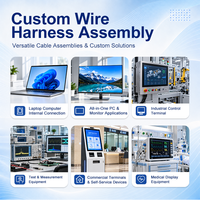 OEM ODM Kustom 40AWG 30 Pin eDP Kabel Koaksial Mikro Harness Perakitan Kabel Konektor I-PEX Dilindungi EMI Kabel Layar LCD Laptop