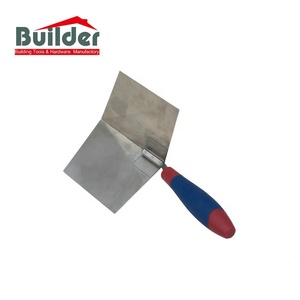 Outils de construction, outil de finition pour cloisons sèches/humides, manche en plastique, truelle d'angle à 90 degrés avec flexibilité, truelle à plâtre - Product Image 3