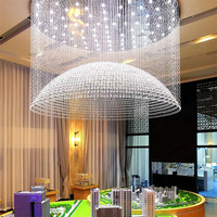 Lustre de plafond en cristal suspendu, luminaire décoratif de design moderne, lampes fantaisie pour hôtel