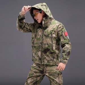 겨울 낚시 및 야외 사냥 레인 재킷을위한 방수 및 통기성 남성용 경량 위장 프린트 재킷 - Product Image 3