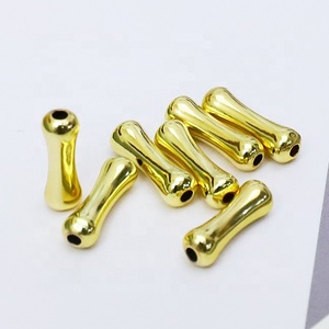 Perles tubulaires en forme d'os de 9 mm en laiton plaqué or 18 carats de haute qualité, breloques, entretoises, pendentifs, fournitures et accessoires pour la fabrication de bijoux DIY - Product Image 4