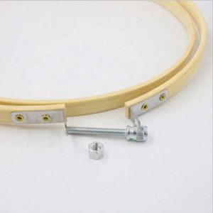 Aros de bordado de plástico, aros de punto de cruz, aros de bambú natural para manualidades, aros de bambú elásticos para DIY - Product Image 2
