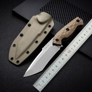 Cuchillo de Combate Táctico EDC de Acero Inoxidable Titan de Alta Calidad con Mango G10 para Personalización DIY y OEM - Product Image 6