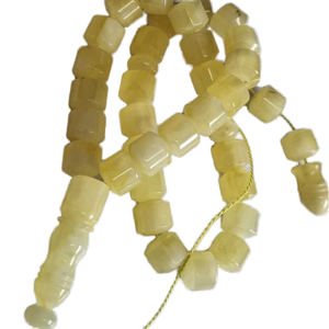 Cuentas de Resina Natural, Tasbih Musulmán Ecológico de 33 Cuentas, 6*7mm - Product Image 1
