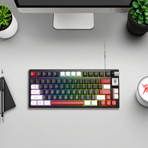 Teclado mecánico personalizado con interruptor rojo, batería de 4000mAh inalámbrica para Bluetooth, 79 teclas, teclado, teclas mecánicas - Product Image 6