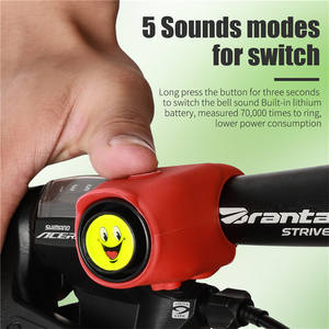 WEST BIKING bicicletta corno bici campana impermeabile ciclismo 120db 5 suoni anello colorato bicicletta manubrio anello corno campana per ciclo - Product Image 4