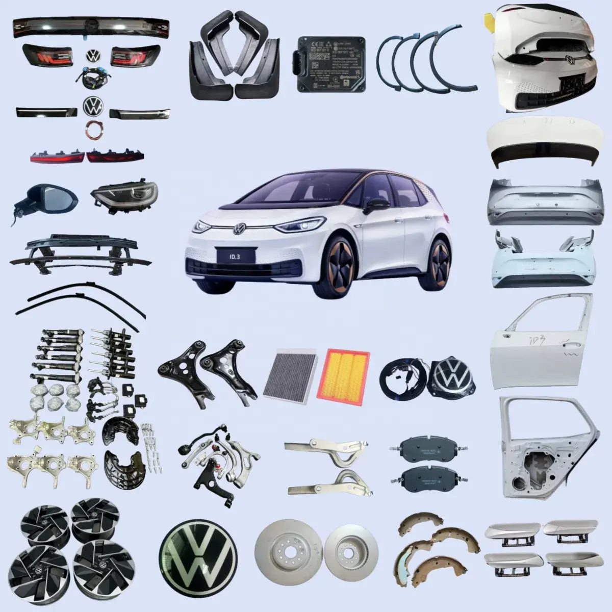 VW ID3 Original Auto Accessories Spoiler Oil Filter Body Kit Bumpers Headlight Door Car Spare Parts