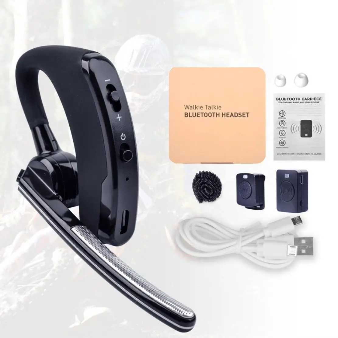 Walkie Talkie Wireless Headset PTT Blue tooth Earphone with Mic M Plug Wireless headphone Handsfree for Moto Ham Station