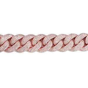 Bracelet Chaîne Cubaine en Argent Sterling 925 Style Hip Hop avec Moissanite, Bijou de Luxe Streetwear pour Hommes et Femmes, Idéal pour les Fêtes - Product Image 1