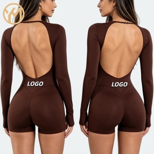 Mono de fitness para mujer, sin espalda, levanta glúteos, para yoga y gimnasio - Product Image 1