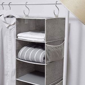 Foldable Custom Manufacturer Hanging Organizer Storage <b>Wardrobe</b> 6 Layers Non-Woven Fabric Closet Organizer - Product Image 5